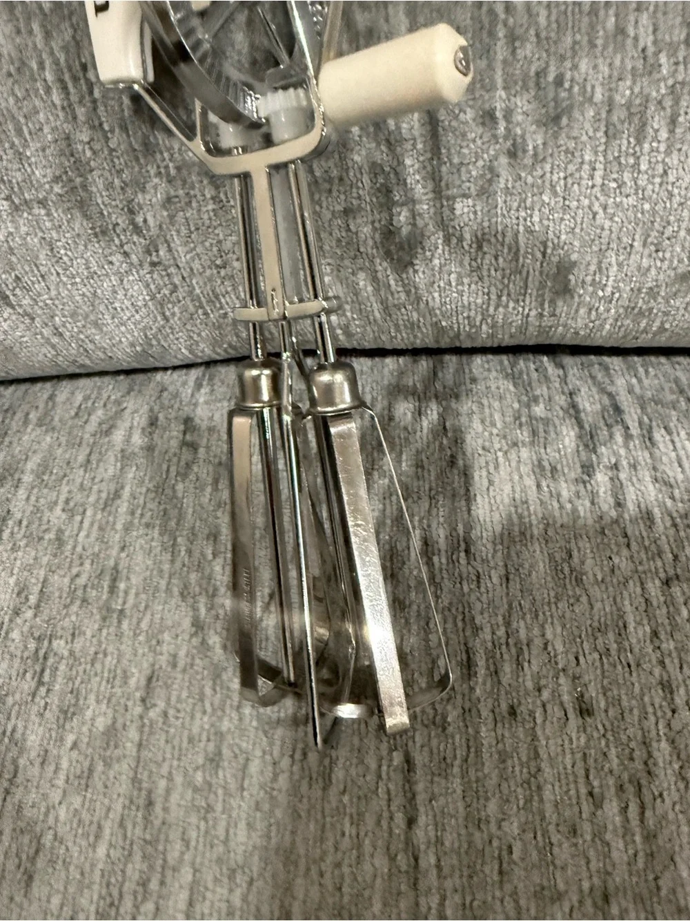 Vintage Robinson stainless steel manual hand mixer or egg beater